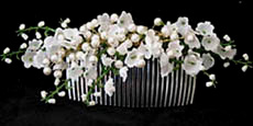 silk lily of valley comb